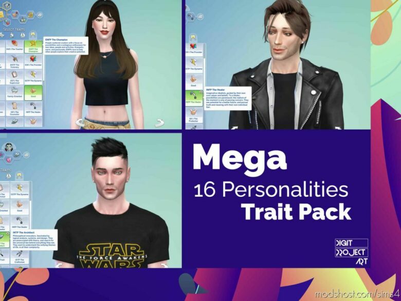 Sims 4 Mod: The Mega 16 Personalities Trait Pack (Featured)