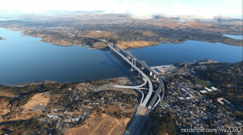 MSFS 2020 United States Scenery Mod: Carquinez Bridge, SAN Francisco BAY Area (Featured)