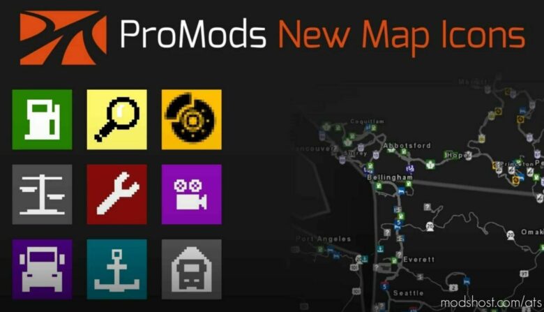 ATS ProMods Mod: NEW Map Icons V1.43 (Featured)