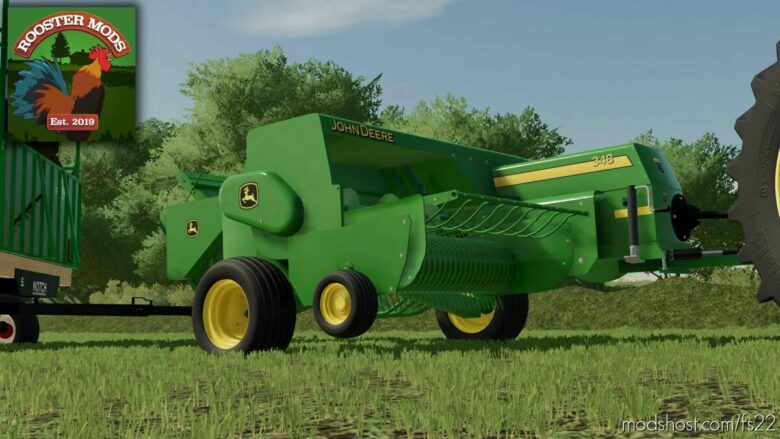 FS22 John Deere Trailer Mod: 348 Square Baler (Featured)