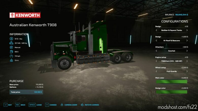 FS22 Kenworth Truck Mod: T908 Kenworths (Featured)