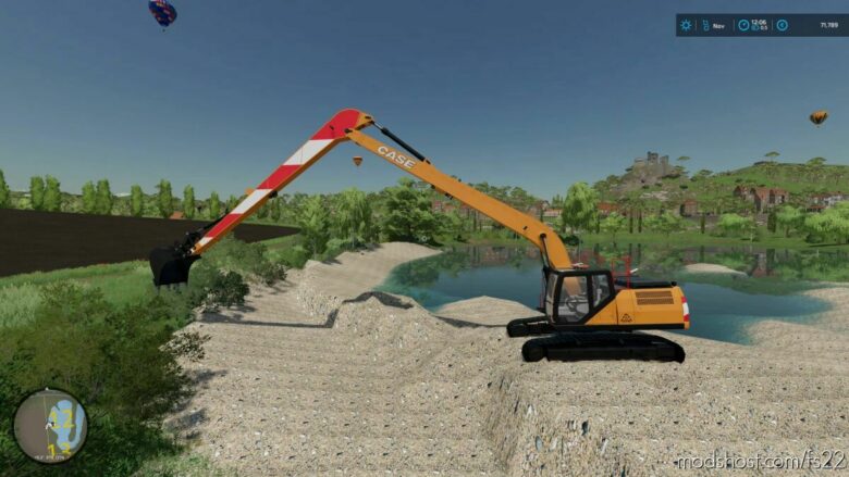 FS22 Mod: Case CX250D Long Reach Excavator (Featured)