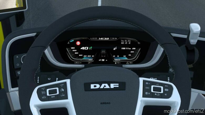 ETS2 DAF Interior Mod: FIX High Quality Dashboard – DAF XG & XG+ Version With Speed Limiter V2.1.2 (Featured)