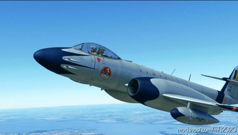 MSFS 2020 Livery Mod: Gloster Meteor Mk.8 Fab-4452 (Featured)