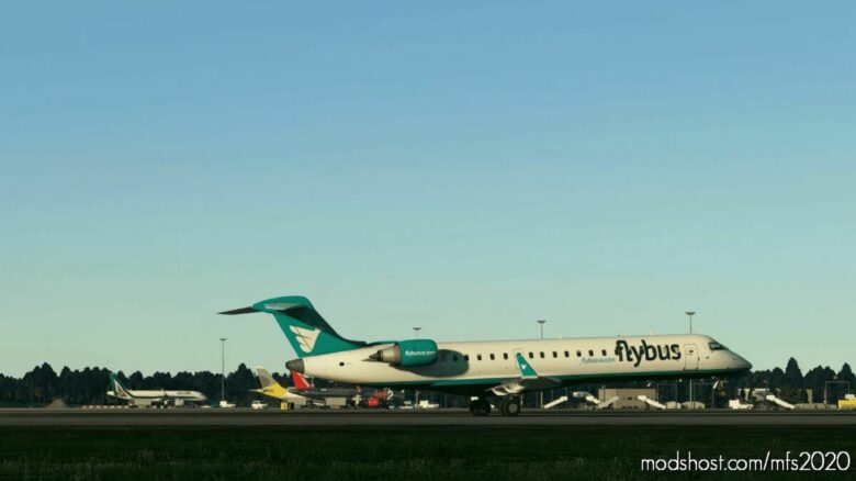 MSFS 2020 CRJ-700 Livery Mod: Flybus – Aerosoft CRJ-700 8K Fictional (Featured)