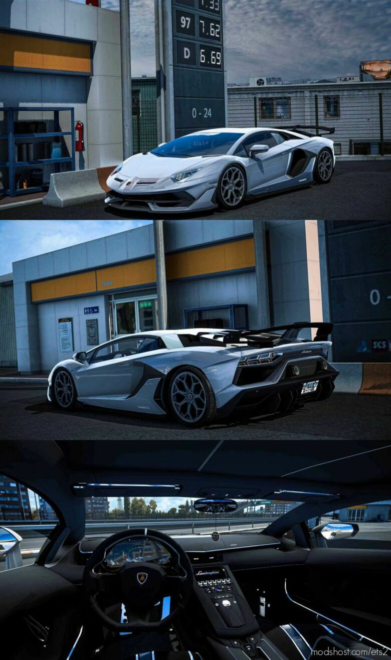 ETS2 Standalone Car Mod: Lamborghini Aventador SVJ 2018 1.42-1.43 (Featured)