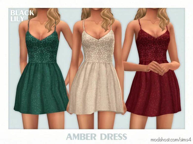 Sims 4 Adult Clothes Mod: Amber Dress (Featured)