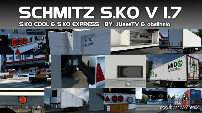 ETS2 Schmitz Trailer Mod: S.KO By Juseetv & Obelihnio V1.7 1.43 (Featured)