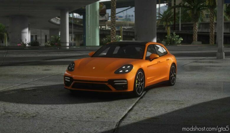 GTA 5 Porsche Vehicle Mod: Panamera Turbo S Sport Turismo 2021 (Featured)