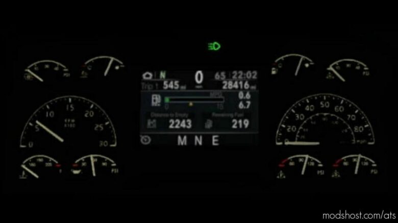 ATS Volvo Interior Mod: VNL 2018 Improved Dashboard 1.43 (Featured)