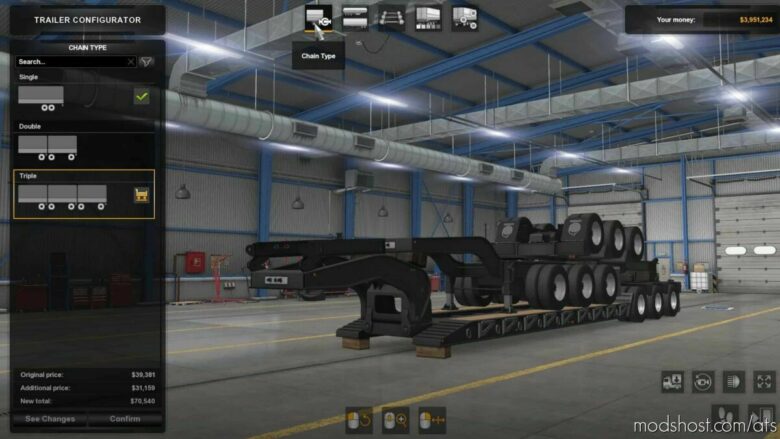 ATS Mod: Stacked SCS Lowboy Trailers V1.43.1 (Featured)