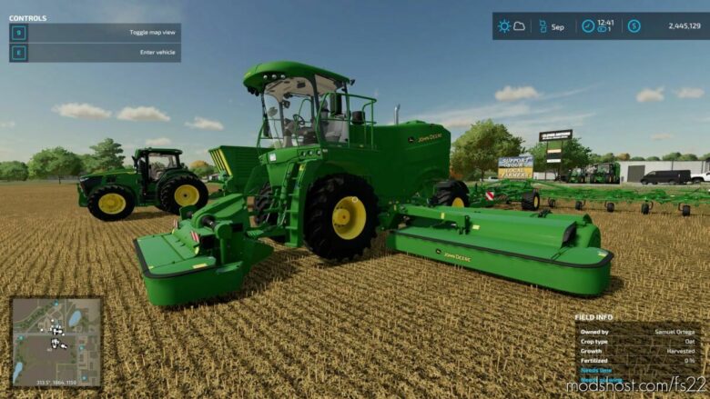 FS22 John Deere Mod: BIG M 450 Mower With PTO V1.1 (Featured)