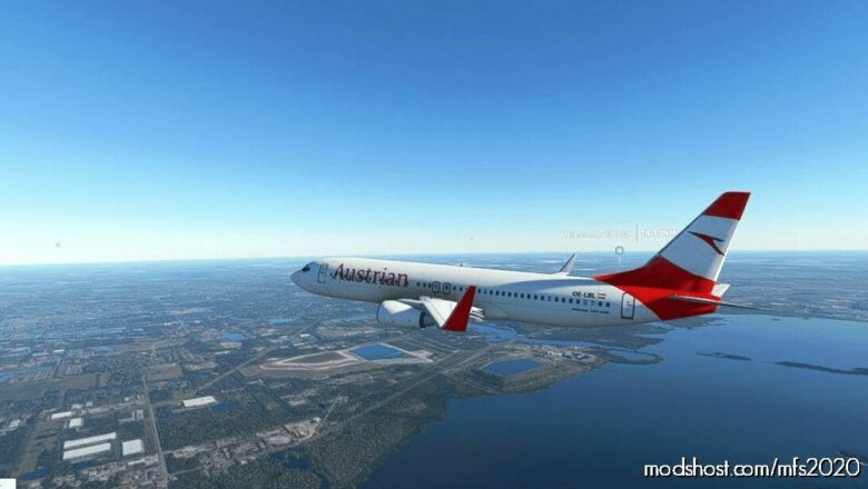 MSFS 2020 737-800 Livery Mod: B738 Austrian Airlines (Featured)