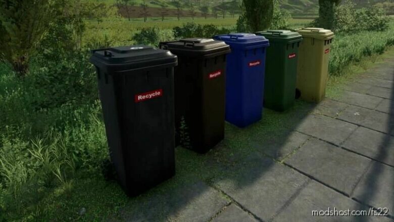 FS22 Mod: Trashbin Pack (Featured)