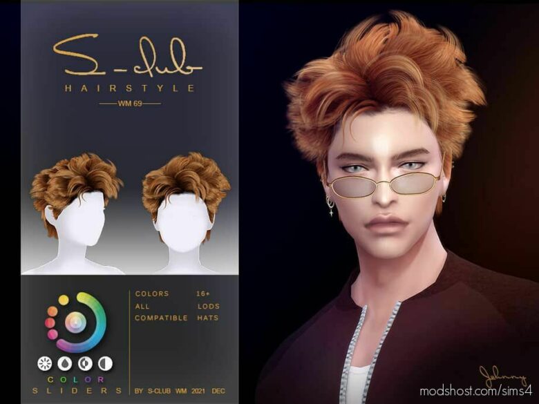 Sims 4 Adult Mod: Short Wavy Hair (Johnny) (Featured)