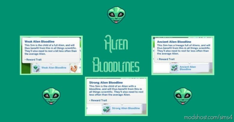 Sims 4 Trait Mod: Alien Bloodlines (Featured)