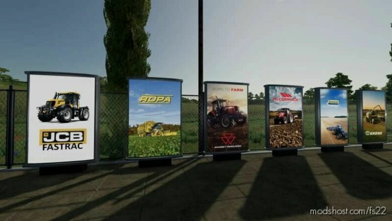 FS22 Fendt Placeable Mod: Billboard Signs Pack (Featured)