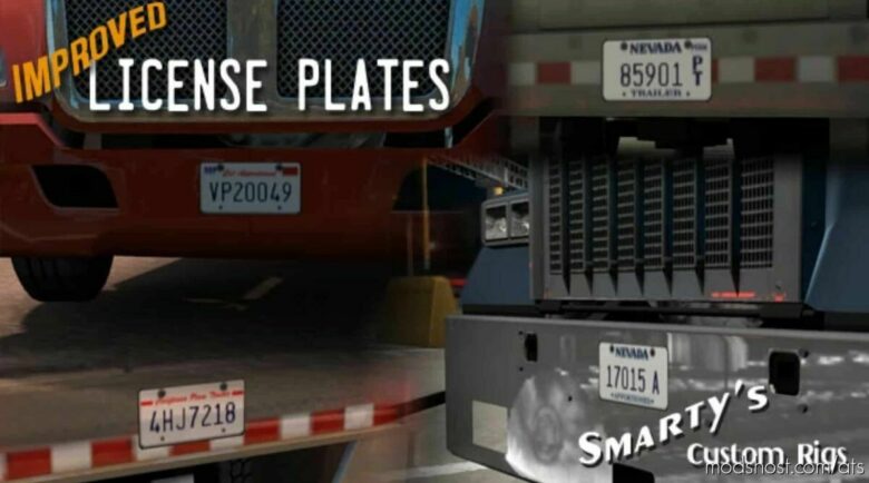 ATS Mod: Improved Licence Plates V1.6 1.43 (Featured)