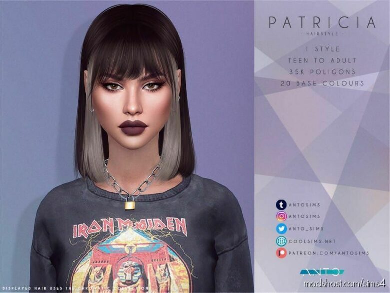 Sims 4 Female Mod: Patricia Hair (Featured)