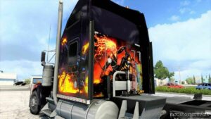 ATS Kenworth Mod: SCS Kenworth W900 Ghost Rider Skin 1.43 (Image #2)