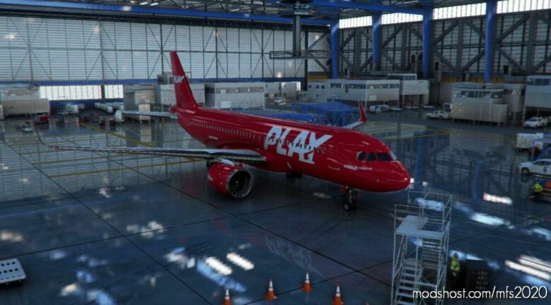 MSFS 2020 A320 Livery Mod: Airbus A320 NEO FBW Play Airlines (Featured)