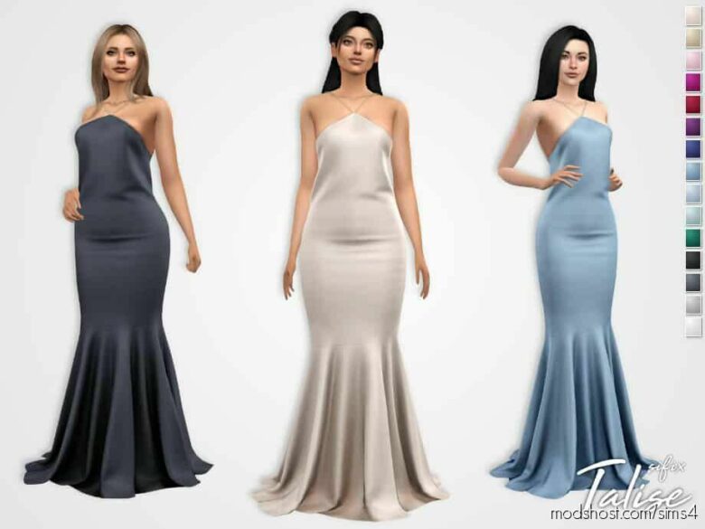 Sims 4 Female Clothes Mod: Talise Dress (Featured)