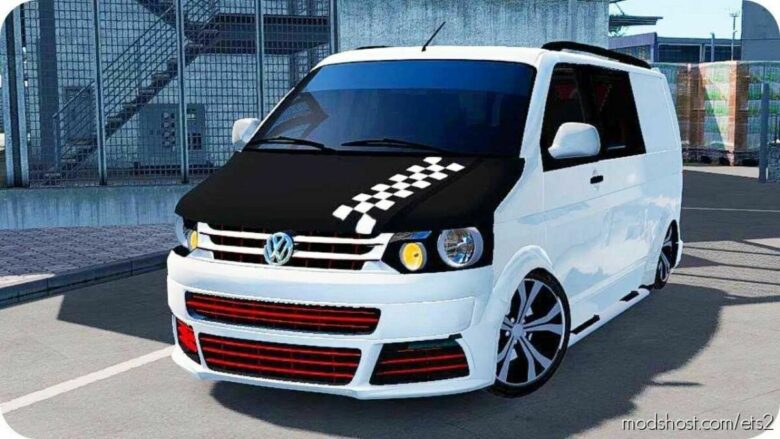 ETS2 Volkswagen Car Mod: Transporter Updated 1.41 - 1.42 (Featured)