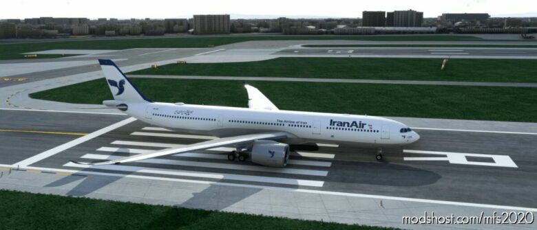 MSFS 2020 Iran Livery Mod: A 330-900 Neo-Iran AIR (Featured)