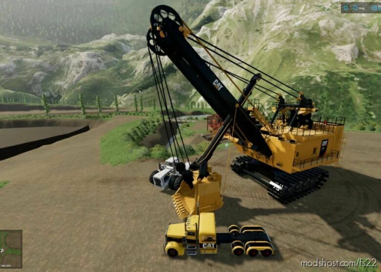 FS22 Caterpillar Forklift Mod: CAT 7495HD Shovel Bucket (Featured)