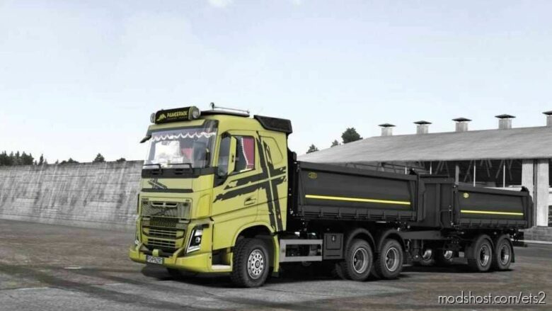 ETS2 Volvo Truck Mod: FH4 + Meiller Kipper Trailer 1.43 (Featured)