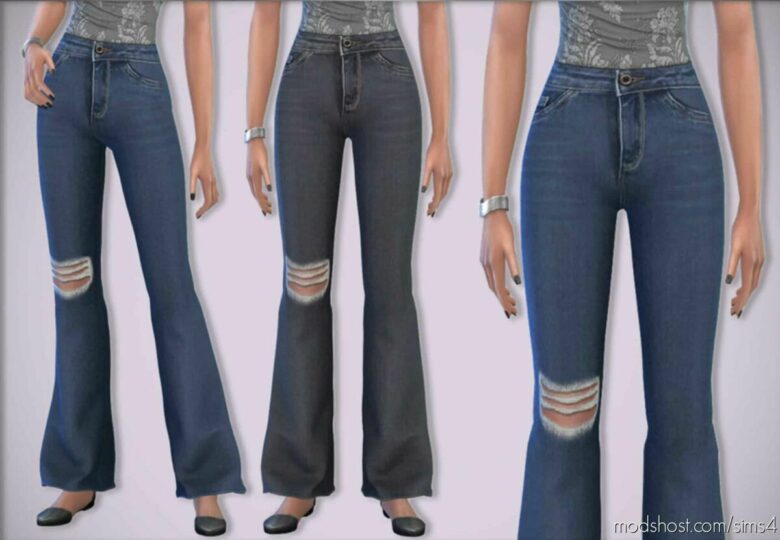 Sims 4 Everyday Clothes Mod: Vicki Flared Jeans (Featured)