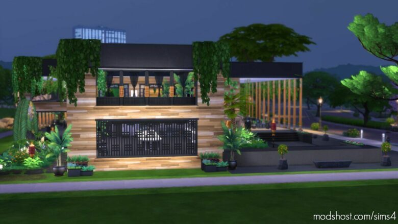 Sims 4 House Mod: Botanique Restaurant (NO CC) (Featured)