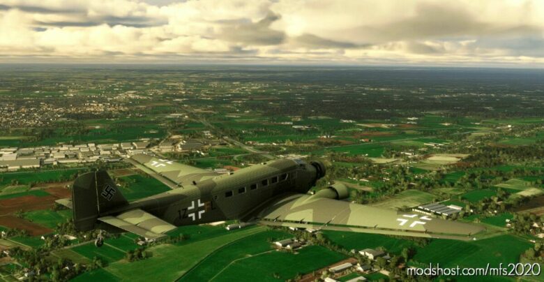 MSFS 2020 Livery Mod: Junkers JU-52/3M Luftwaffe 1Z+FL (Featured)