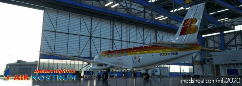 MSFS 2020 Embraer Livery Mod: Nextgensim-Emb110P1-Bandeirante-Air-Nostrum (Featured)