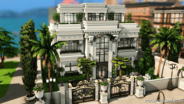 Sims 4 House Mod: Neoclassic Mansion – NO CC (Featured)