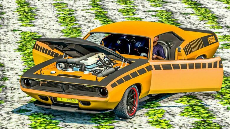 ETS2 Car Mod: Plymouth Barracuda 2016 / 1968 1.43 (Featured)