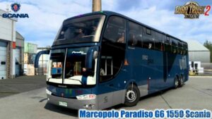 ETS2 Scania Bus Mod: Marcopolo Paradiso G6 1550 LD Scania 6×2 + Skins BR 1.43 (Featured)