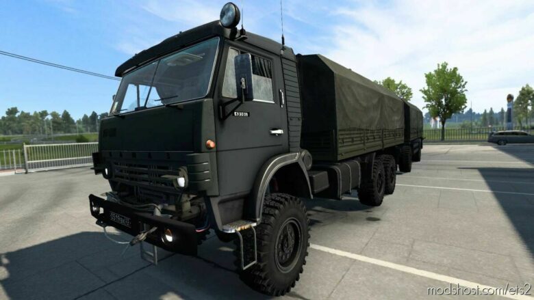 ETS2 Kamaz Truck Mod: 43101 Army 1.43 (Featured)