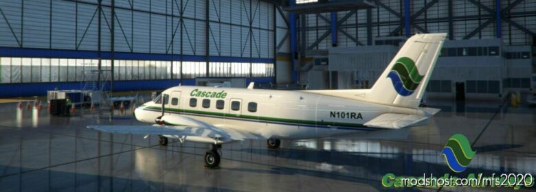 MSFS 2020 Embraer Livery Mod: Nextgensim Embraer Emb110P1 Bandeirante Cascade Airways (Featured)