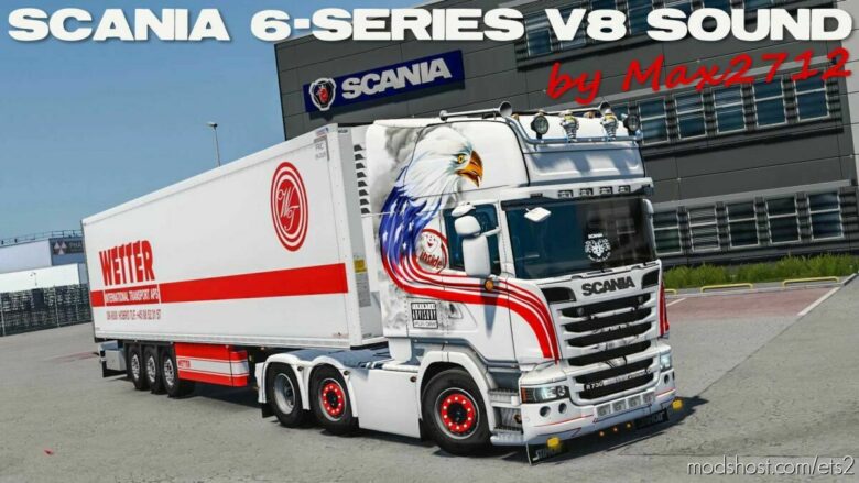 ETS2 Scania Mod: 6-Series DC16 V8 Stock Sound V1.3 (Featured)