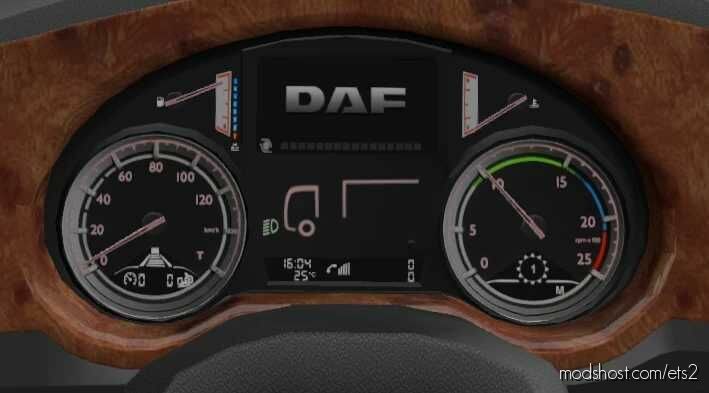 ETS2 DAF Interior Mod: XF 105 Custom Dashboard V1.2.2 1.43 (Featured)