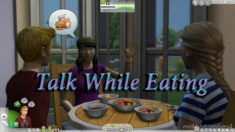 Sims 4 Mod: Talk While Eating (Featured)