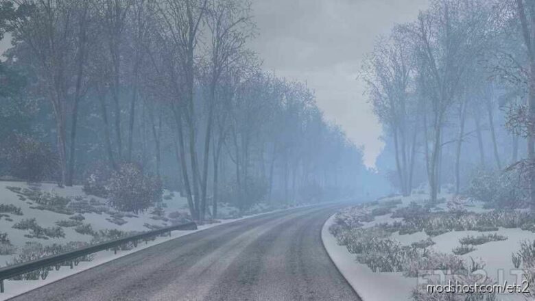 ETS2 Weather Mod: More FOG Variants For Frosty Winter (Featured)