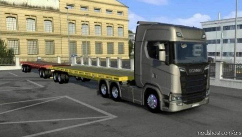 ATS Trailer Mod: Portacontenedor Barrera Platforms V2.0 1.43 (Featured)