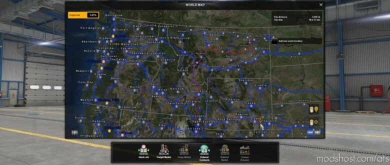 ATS Mod: K-Dog’s North America Map V2 1.43 (Featured)