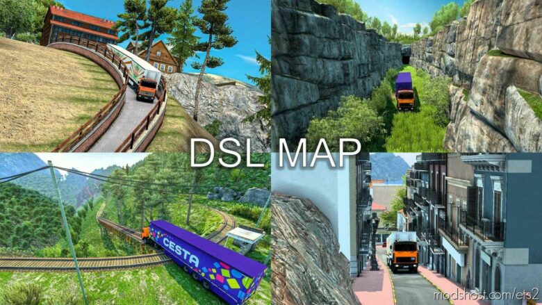 ETS2 Mod: DSL Map Mod By Black Dragon Extreme Roads 1.43 (Featured)