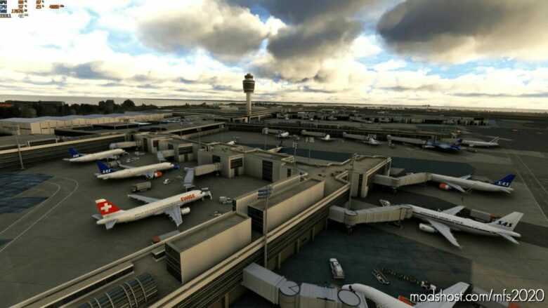 MSFS 2020 Denmark Mod: Copenhagen Kastrup Ekch Default Airport Upgrade (Featured)