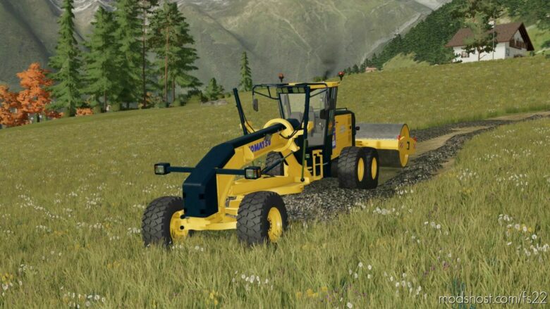 FS22 Komatsu Vehicle Mod: GD-655 Motor Grader (Featured)