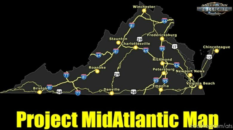 ATS Mod: Project Midatlantic Map V0.3 1.43 (Featured)