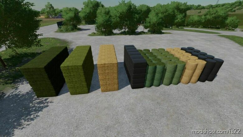 FS22 Object Mod: Buyable Large Stack Of Bales (Featured)